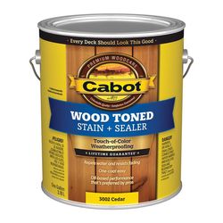 Cabot Wood Toned Transparent Cedar Oil-Based Penetrating Oil Deck and Siding Stain 1 gal