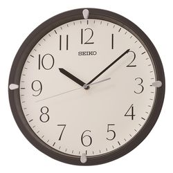 Seiko Kuota 1.65 in. W Indoor Classic Analog Wall Clock Glass/Plastic Black/White