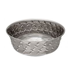 Loving Pets Silver Diamond Plated Stainless Steel 12 cups Pet Bowl For Dogs
