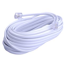 Monster Just Hook It Up 50 ft. L White Modular Telephone Line Cable