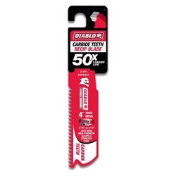Diablo Steel Demon 4 in. Carbide Tipped Thick Metal Reciprocating Saw Blade 8 TPI 1 pc