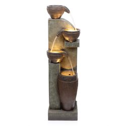 Alpine Polyresin Assorted Fountain with LED Light