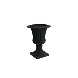 Algreen 21 in. H X 16.5 in. W X 16.5 in. D Plastic Acerra Urn Planter Black