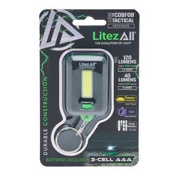 LitezAll 120 lm Black LED Keychain Light