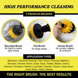 Drillbrush 4 in. W Medium Bristle Metal Handle Drill Brush Set