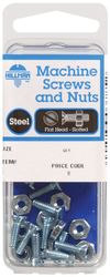 HILLMAN No. 10-24 Ga. X 2 in. L Slotted Flat Head Zinc-Plated Steel Machine Screws 5 pk