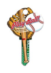 Lucky Line Baseball House Key Blank Double For Kwikset KW1/11 Multicolored