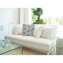 Liora Manne Visions I Silver Squares Polyester Throw Pillow 20 in. H X 2 in. W X 20 in. L