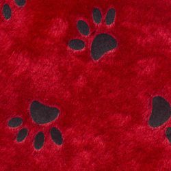 Dyno Red/White/Black Paw Print Christmas Stocking 16 in.