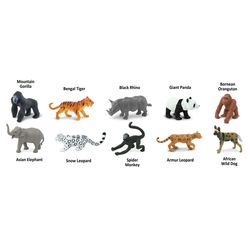Safari Ltd. Toobs Endangered Land Species Toy Assorted 10 pc