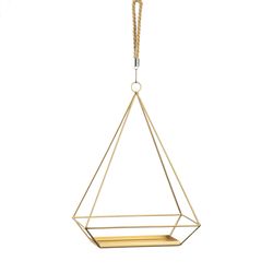 Summerfield Terrace Gold Iron 17.75 in. H Prism Plant Hanger 1 pk