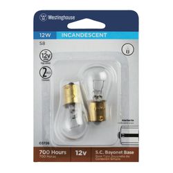 Westinghouse 12 W S8 Specialty Incandescent Bulb White 2 pk