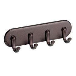 iDesign Affixx Brown Plastic Key Rack 1.25 in. 1.75 in.
