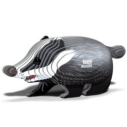 Safari Ltd. Eugy Badger 3D Puzzle Black/White