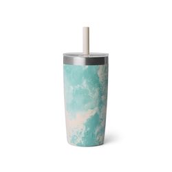 YETI Rambler Jr. 10 oz Sea View BPA Free Kids Cups with Silicone Straw