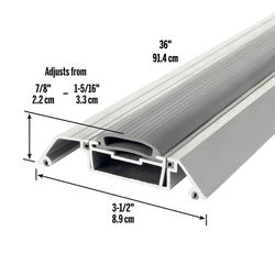 M-D Building Products 0.75 in. H X 3.5 in. W X 36 in. L Aluminum Adjustable Threshold Silver