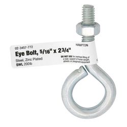 Hampton 5/16 in. X 2-3/4 in. L Zinc-Plated Steel Eyebolt Nut Included