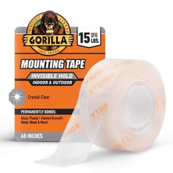 Gorilla 60 in. L X 1 in. W Double-Sided Mounting Tape