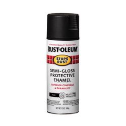 Rust-Oleum Stops Rust Semi-Gloss Black Spray Paint 12 oz