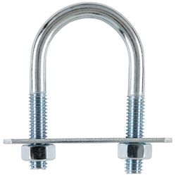 Hampton 5/16 in. X 1-3/8 in. W X 2-1/2 in. L Coarse Zinc-Plated Steel U-Bolt