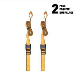 DeWalt 2.0 in. W X 16 ft. L Cargo Tie Down Lashing Strap 1000 lb 2 pk