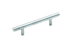 Amerock Contemporary Bar Cabinet Pull 3-3/4 in. Stainless Steel Silver 1 pk