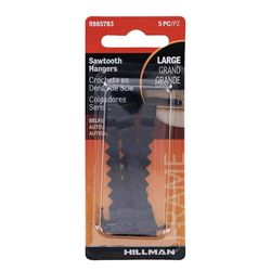 HILLMAN Black Sawtooth Hanger 10 lb 5 pc