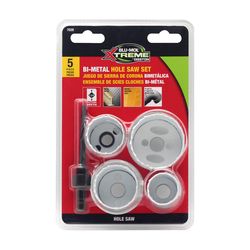 Blu-Mol Xtreme Bi-Metal 1/4 in. D Hole Saw Set Arbor Included