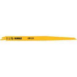 DEWALT 12 in. Bi-Metal Reciprocating Saw Blade 6 TPI 5 pk