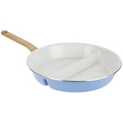 Good Cook Healthy Ceramic Divided Ceramic/Titanium Skillet 12 in. Blue/White