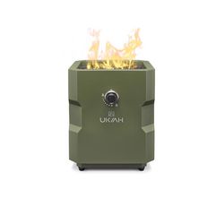 Ukiah Tailgater X 15.75 in. W Steel Outdoor Square Propane Fire Pit