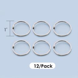 Bazic Products Number 1 Silver Book Rings 12 pk