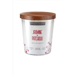 Candle Lite Essential Elements White Jasmine/Patchouli Scent Tumbler Jar Candle 9 oz