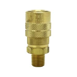Milton Kwik Change Brass Air Coupler 1/4 in. 10 pc