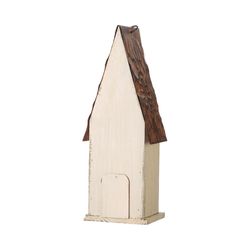 Glitzhome 13.25 in. H X 4.25 in. W X 4.5 in. L Metal and Wood Bird House