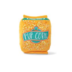 Pet Shop by Fringe Studio Wagsdale For Dog Blue/Yellow Plush Pup Corn Microwave Bag Dog Toy 1 pk