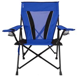Kijaro Dual Lock 1-Position Blue Camping Folding Chair