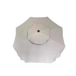 Living Accents Scalloped 9 ft. Tan Patio Umbrella