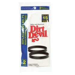 Dirt Devil Vacuum Belt For ultra corded hand vacuums 2 pk Style 15