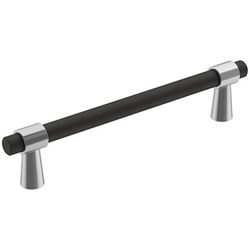 Amerock Mergence Contemporary Bar Cabinet Pull 5-1/16 in. Matte Black Black 1 pk