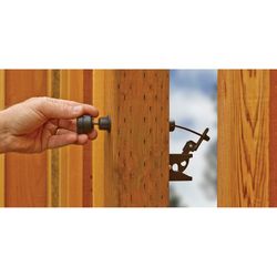 GH Gate Products Original 13.5 in. H X 4 in. W X 13 in. L Matte Plastic Pull Gate Latch