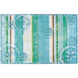 Homefires 20 in. W X 30 in. L Multi-Color Ocean Floor Polyester Accent Rug
