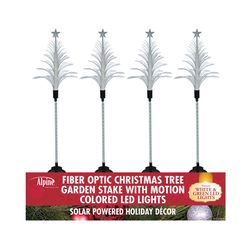 Alpine LED 40 in. Christmas Tree Solar Stake Pathway Decor