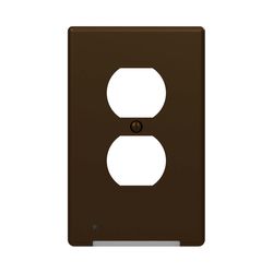 Westek LumiCover Aged Bronze 2 gang Plastic Duplex Nightlight Wall Plate 1 pk
