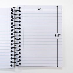 Bazic Products 4 in. W X 5-1/2 in. L College Ruled Side-Spiral Assorted Fat Book