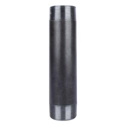STZ Industries 1-1/2 in. MIP each X 1-1/2 in. D MIP each Black Steel 10 in. L Nipple