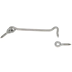 National Hardware Large Silver Stainless Steel 6 in. L Hook and Eye 1 pk