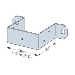 Simpson Strong-Tie ZMax 6.31 in. H X 1.5 in. W 14 Ga. Steel Deck Post Tie