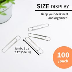 Bazic Products Jumbo Silver Paper Clips 100 pk
