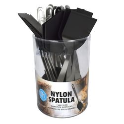 R&M International Corp Black/Silver Nylon/Stainless Steel Spatula